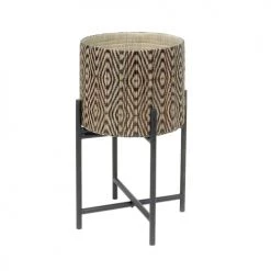 Now’s Home Pots, Cache-pots Et Jardinières D'extérieur Cache Pot Sur Pieds Noirs D27 H52