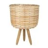 Maisons Du Monde Pots, Cache-pots Et Jardinières D'extérieur Cache-pot Tressé En Bois De Paulownia Beige