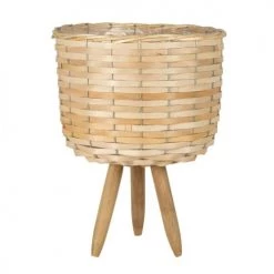 Maisons Du Monde Pots, Cache-pots Et Jardinières D'extérieur Cache-pot Tressé En Bois De Paulownia Beige
