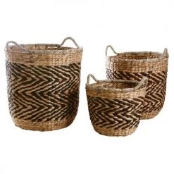 Aubry Gaspard Pots, Cache-pots Et Jardinières D'extérieur Cache-pots En Jacinthe (lot De 3)