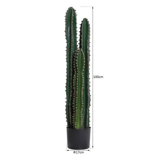 Outsunny Plantes D'intérieur Et Fleurs D'intérieur Cactus Artificiel Grand Réalisme H1m 5 Outsunny Plantes D'intérieur Et Fleurs D'intérieur Cactus Artificiel Grand Réalisme H1m – Image 3