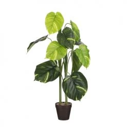 Mica Decorations Plantes D'intérieur Et Fleurs D'intérieur Caladium Artificielle Vert Foncé En Pot H100