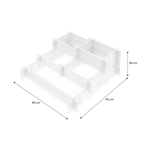Alice's Garden Pots, Cache-pots Et Jardinières D'extérieur Carré Potager 5 étages, 5 Compartiments - Lavande - Bois Pin Canadien 7 Alice's Garden Pots, Cache-pots Et Jardinières D'extérieur Carré Potager 5 étages, 5 Compartiments - Lavande - Bois Pin Canadien – Image 5