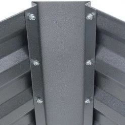 Tectake Pots, Cache-pots Et Jardinières D'extérieur Carré Potager Argent -Parasols Soldes Magasin carre potager argent 2