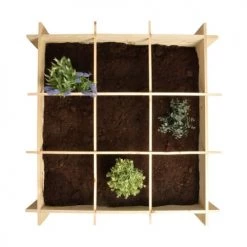 Esschert Design Pots, Cache-pots Et Jardinières D'extérieur Carré Potager En Bois 1 Mètre -Parasols Soldes Magasin carre potager en bois 1 metre 3