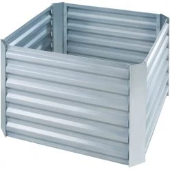 Tectake Pots, Cache-pots Et Jardinières D'extérieur Carré Potager Gris