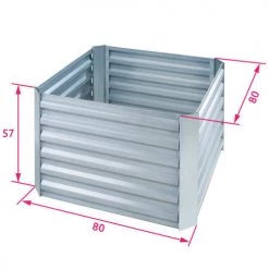 Tectake Pots, Cache-pots Et Jardinières D'extérieur Carré Potager Gris -Parasols Soldes Magasin carre potager gris 3