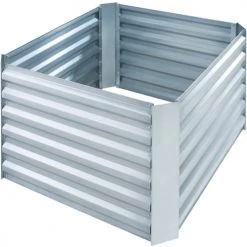 Tectake Pots, Cache-pots Et Jardinières D'extérieur Carré Potager Gris -Parasols Soldes Magasin carre potager gris 5