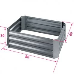 Tectake Pots, Cache-pots Et Jardinières D'extérieur Carré Potager Rectangulaire Gris -Parasols Soldes Magasin carre potager rectangulaire gris 11