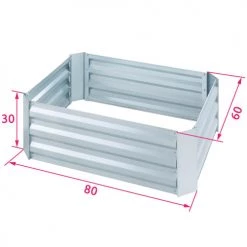 Tectake Pots, Cache-pots Et Jardinières D'extérieur Carré Potager Rectangulaire Gris -Parasols Soldes Magasin carre potager rectangulaire gris 9