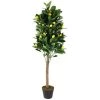 The Home Deco Factory Plantes D'intérieur Et Fleurs D'intérieur Citronnier Artificiel En Pot 120 Cm -Parasols Soldes Magasin citronnier artificiel en pot 120 cm