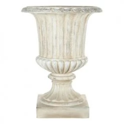 Maisons Du Monde Pots, Cache-pots Et Jardinières D'extérieur Coupe De Jardin En Magnésie Blanche H 71 Cm