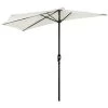 Outsunny Parasols Demi Parasol Balcon Crème -Parasols Soldes Magasin demi parasol balcon creme