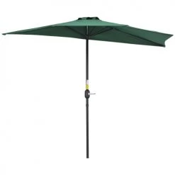 Outsunny Parasols Demi Parasol Balcon Vert