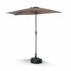 Alice's Garden Parasols Demi Parasol De Balcon Droit Mât En Aluminium Toile Taupe D250cm -Parasols Soldes Magasin demi parasol de balcon droit mat en aluminium toile taupe d250cm