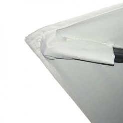 Oviala Parasols Double Parasol Déporté Carré En Aluminium 3x3m écru -Parasols Soldes Magasin double parasol deporte carre en aluminium 3x3m ecru 2