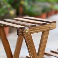 Outsunny Pots, Cache-pots Et Jardinières D'extérieur Étagère à Fleurs 6 Tablettes Bois De Sapin Traité Carbonisation -Parasols Soldes Magasin etagere a fleurs 6 tablettes bois de sapin traite carbonisation 4