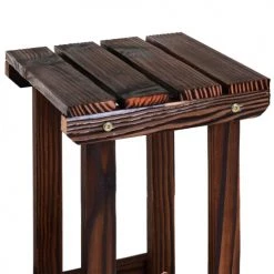 Outsunny Pots, Cache-pots Et Jardinières D'extérieur Étagère à Fleurs En Bois Porte Plante Bois 6 Tablettes Bois Pin -Parasols Soldes Magasin etagere a fleurs en bois porte plante bois 6 tablettes bois pin 5