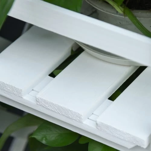 Outsunny Pots, Cache-pots Et Jardinières D'extérieur Étagère à Fleurs Pliable 4 étagères Réglables En Bois De Sapin Blanc 8 Outsunny Pots, Cache-pots Et Jardinières D'extérieur Étagère à Fleurs Pliable 4 étagères Réglables En Bois De Sapin Blanc – Image 6