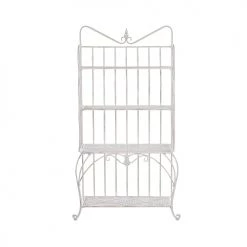 Beliani Pots, Cache-pots Et Jardinières D'extérieur Étagère De Jardin En Métal Beige Clair 4 Niveaux -Parasols Soldes Magasin etagere de jardin en metal beige clair 4 niveaux 2