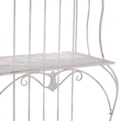 Beliani Pots, Cache-pots Et Jardinières D'extérieur Étagère De Jardin En Métal Beige Clair 4 Niveaux -Parasols Soldes Magasin etagere de jardin en metal beige clair 4 niveaux 4