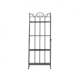 Beliani Pots, Cache-pots Et Jardinières D'extérieur Étagère De Jardin En Métal Noir 4 Niveaux -Parasols Soldes Magasin etagere de jardin en metal noir 4 niveaux 5