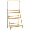 Outsunny Pots, Cache-pots Et Jardinières D'extérieur Étagère échelle à Fleurs En Bois De Bambou 3 étagères + Barre Support -Parasols Soldes Magasin etagere echelle a fleurs en bois de bambou 3 etageres barre support