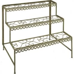 Aubry Gaspard Pots, Cache-pots Et Jardinières D'extérieur Etagère En Métal Vieilli