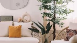 Oviala Plantes D'intérieur Et Fleurs D'intérieur Ficus Artificiel Avec Pot H180cm -Parasols Soldes Magasin ficus artificiel avec pot h180cm 5