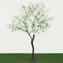 Ligne Déco Plantes D'intérieur Et Fleurs D'intérieur Grand Arbre Artificiel Cerisier Blanc XXL, 16 Branches, H.270cm -Parasols Soldes Magasin grand arbre artificiel cerisier blanc xxl 16 branches h 270cm 1