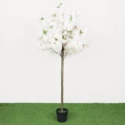 Ligne Déco Plantes D'intérieur Et Fleurs D'intérieur Grand Arbre Artificiel Cerisier Fleuri Rose En Pot, H.180cm -Parasols Soldes Magasin grand arbre artificiel cerisier fleuri rose en pot h 180cm 1