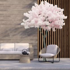 Ligne Déco Plantes D'intérieur Et Fleurs D'intérieur Grand Arbre Artificiel Cerisier Rose XXL, 16 Branches, H.270cm -Parasols Soldes Magasin grand arbre artificiel cerisier rose xxl 16 branches h 270cm 4