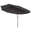 Outsunny Parasols Grand Parasol Acier Polyester Haute Densité Gris -Parasols Soldes Magasin grand parasol acier polyester haute densite gris