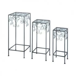 Esschert Design Pots, Cache-pots Et Jardinières D'extérieur Guéridons Pour Plantes (lot De 3)