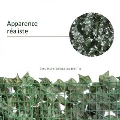 Outsunny Plantes D'intérieur Et Fleurs D'intérieur Haie Artificielle Brise-vue 3L X 1H M -Parasols Soldes Magasin haie artificielle brise vue 3l x 1h m 4