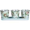Esschert Design Pots, Cache-pots Et Jardinières D'extérieur Jardinière 3 Pots Roses -Parasols Soldes Magasin jardiniere 3 pots roses