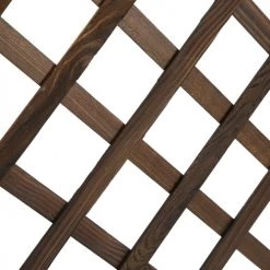 Outsunny Pots, Cache-pots Et Jardinières D'extérieur Jardinière Avec Treillis Bois Sapin Traité Carbonisation -Parasols Soldes Magasin jardiniere avec treillis bois sapin traite carbonisation 4