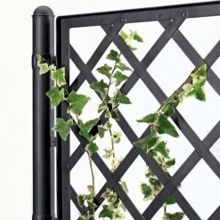 RED DECO Pots, Cache-pots Et Jardinières D'extérieur Jardinière Avec Treillis Plastique Gris 43x43cm -Parasols Soldes Magasin jardiniere avec treillis plastique gris 43x43cm 2