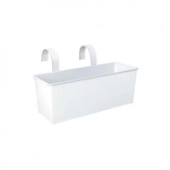 Esschert Design Pots, Cache-pots Et Jardinières D'extérieur Jardinière Balcon En Zinc à Suspendre Blanc