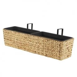 Beliani Pots, Cache-pots Et Jardinières D'extérieur Jardinière Balconnière Rectangulaire Beige Sable 80x18 -Parasols Soldes Magasin jardiniere balconniere rectangulaire beige sable 80x18 3