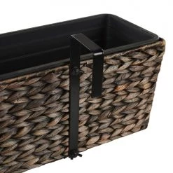 Beliani Pots, Cache-pots Et Jardinières D'extérieur Jardinière Balconnière Rectangulaire Marron 60x18 -Parasols Soldes Magasin jardiniere balconniere rectangulaire marron 60x18 4