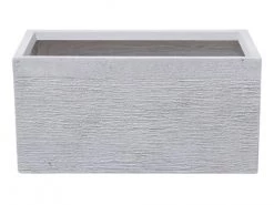 Beliani Pots, Cache-pots Et Jardinières D'extérieur Jardinière Blanche 60x29