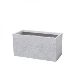 Beliani Pots, Cache-pots Et Jardinières D'extérieur Jardinière Blanche 60x29 -Parasols Soldes Magasin jardiniere blanche 60x29 3