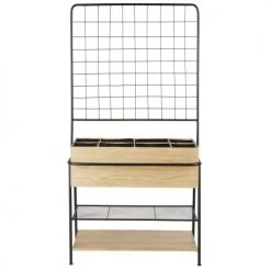 Maisons Du Monde Pots, Cache-pots Et Jardinières D'extérieur Jardinière En Bois De Pin Et Métal Noir