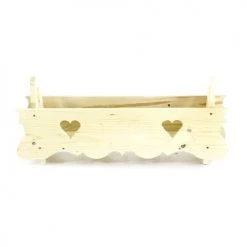 Grenier Alpin Pots, Cache-pots Et Jardinières D'extérieur Jardinière En Bois Savoyarde Découpe Coeur 60cm