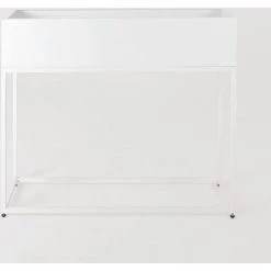 Custom Form Pots, Cache-pots Et Jardinières D'extérieur Jardinière En Métal Laqué Blanc 100x30x60 -Parasols Soldes Magasin jardiniere en metal laque blanc 100x30x60 3