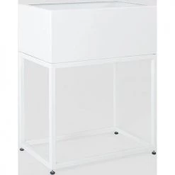 Custom Form Pots, Cache-pots Et Jardinières D'extérieur Jardinière En Métal Laqué Blanc 50x30x60 -Parasols Soldes Magasin jardiniere en metal laque blanc 50x30x60 2