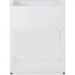 Custom Form Pots, Cache-pots Et Jardinières D'extérieur Jardinière En Métal Laqué Blanc 50x30x60 -Parasols Soldes Magasin jardiniere en metal laque blanc 50x30x60 3