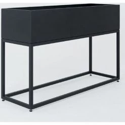 Custom Form Pots, Cache-pots Et Jardinières D'extérieur Jardinière En Métal Laqué Noir 100x30x60 -Parasols Soldes Magasin jardiniere en metal laque noir 100x30x60 2