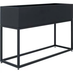 Custom Form Pots, Cache-pots Et Jardinières D'extérieur Jardinière En Métal Laqué Noir 100x30x60